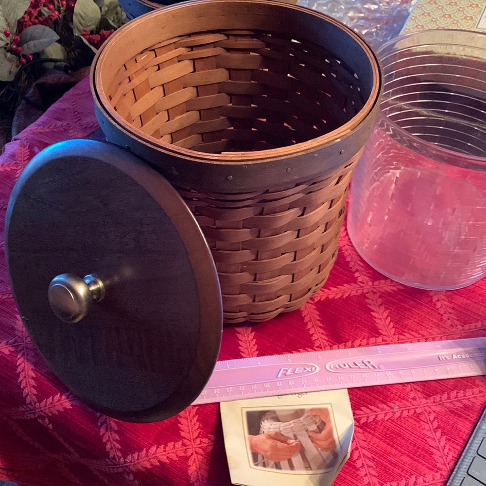 Longaberger Large Brown Canister